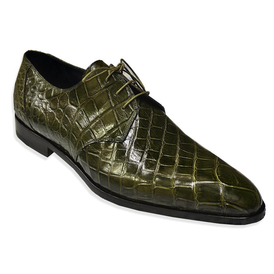 Green Genuine All-Over Alligator Shoes 