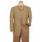 Statement Confidence Tan With Orange Windowpanes Super 150's Wool Vested Suit TZ-801