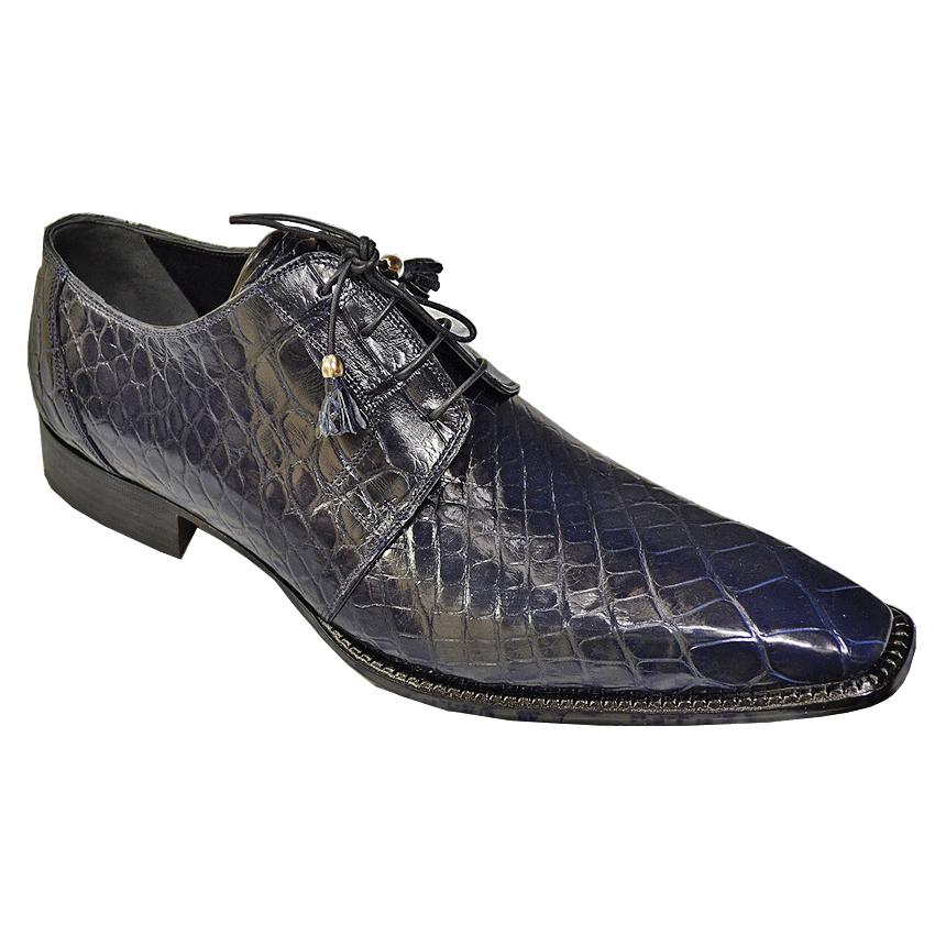 Mauri 53127 Wonder Blue Genuine All-Over Alligator Belly Skin Shoes ...