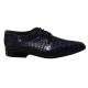 Belvedere "Primo" Navy All-Over Genuine Nile Crocodile Shoes 80002