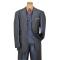 Extrema Glossy Blue With Shadow Blue Pinstripes Super 120's Wool Vested Suit XW20010