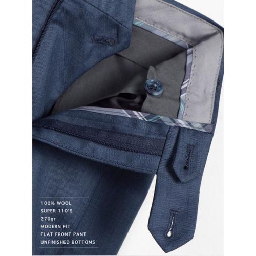 Zanetti "Pzem" Genuine Italian 100% Wool Grisaille Dress Pant ZE3110