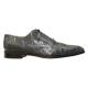 Fennix Medium Grey Genuine Alligator / Ostrich Wingtip Shoes 3485