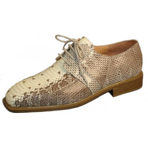 Giorgio Brutini "Slaton" Undyed Natural Genuine Snakeskin Shoes 15522