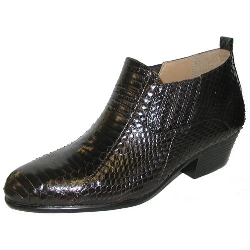 Giorgio Brutini "Jarrett" Brown Genuine Snakeskin Boots 15064