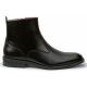 Giorgio Brutini "Fielding" Black Plain Toe Genuine Leather Boots With Zipper 66014
