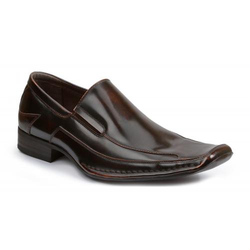 Giorgio Brutini "Crosby" Brown Genuine Leather Loafer Slip-on 15904