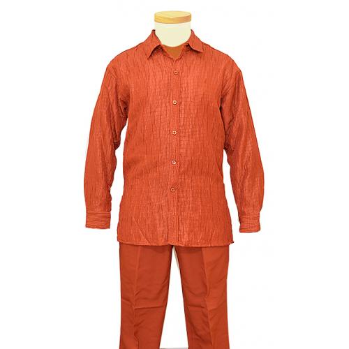 Tony Blake Rust Long Sleeve 2pc Outfit Suit LS250