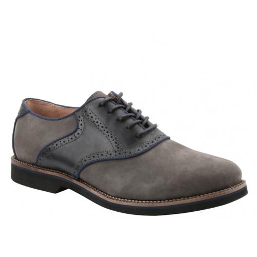 G.H.Bass & Co "Burlington" Fog / Black Genuine Saddle Oxford Shoes.