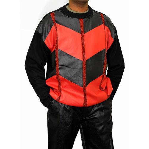 Bagazio Red / Black PU Leather 2 PC Outfit BM1358