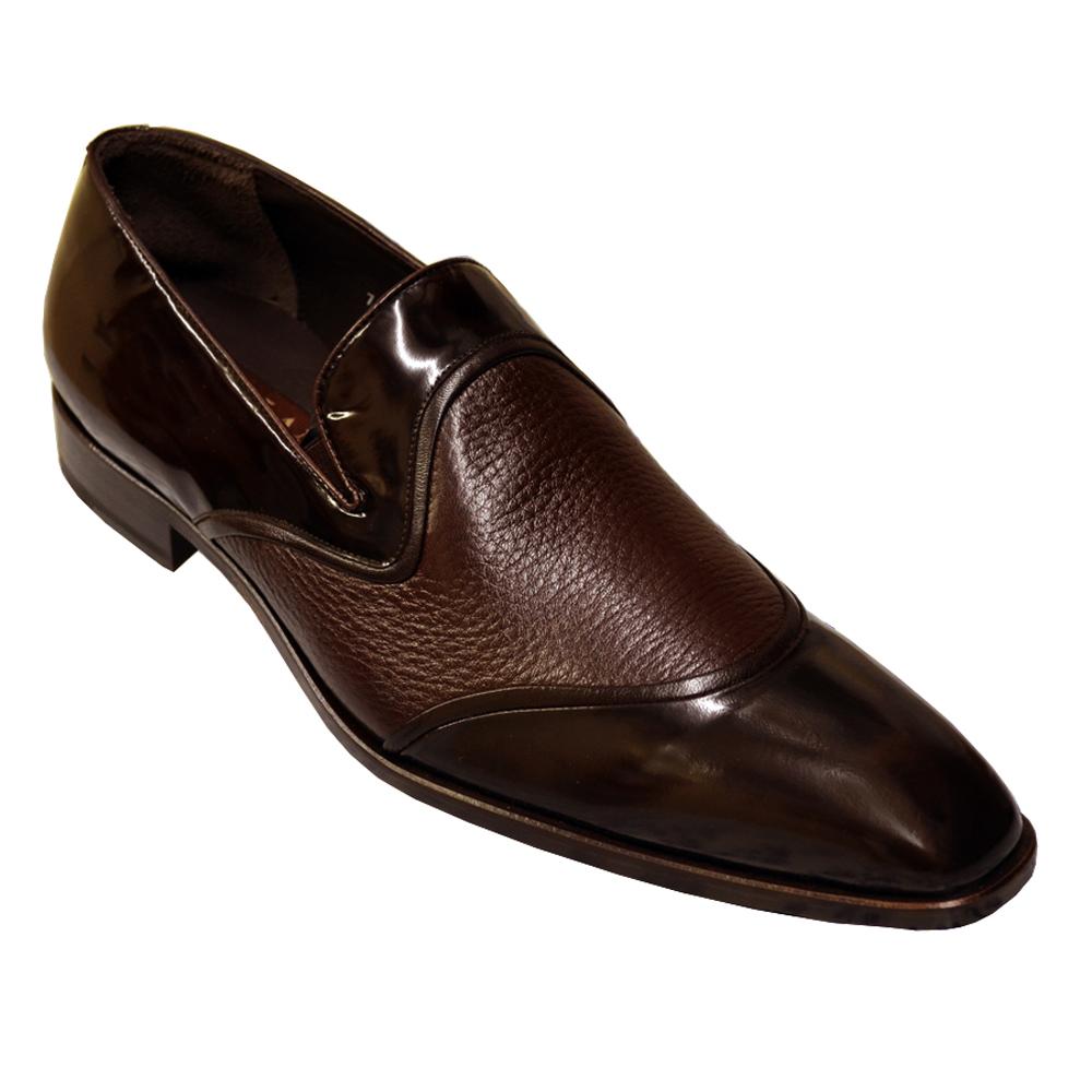 Mezlan Fortuny Brown Genuine Deerskin / Calfskin Italian Shoes 15761 ...
