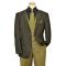 Tayion Collection Olive Green With Black Hand-Pick Stitching Wool Suit 008.