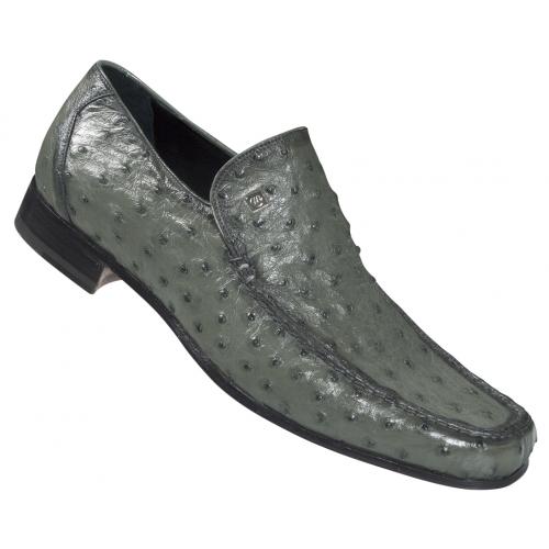 Mauri  "3709" Serpentine Genuine All Over Ostrich Loafer Shoes