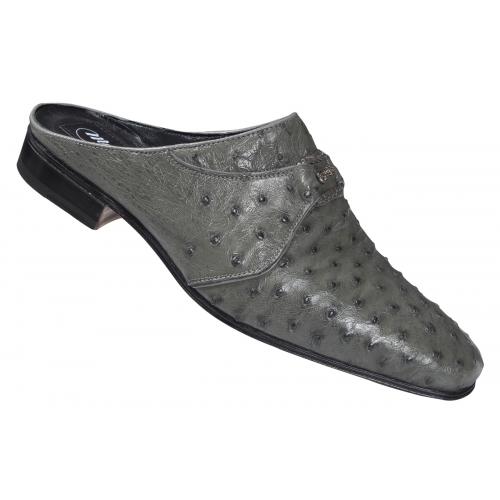 Mauri  "4539/1" Serpentine Genuine All Over Ostrich Half Shoes