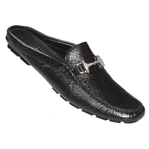 Mauri  "3171" Black Genuine Pecary Half Dress Casual Shoes