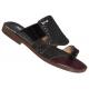 Mauri  "Rovere" 1943/1 Black Genuine Patent / Woven Suede Sandals