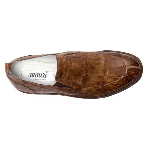 Mauri "Corsica" 8699 Cognac Genuine Baby Crocodile Hand-Painted Casual Shoes