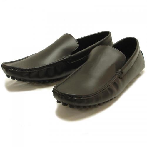 Encore By Fiesso Black Genuine Leather Loafer Shoes FI3006
