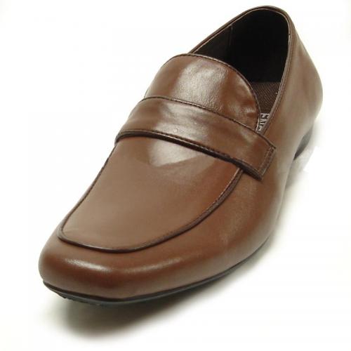 Encore By Fiesso Tan Genuine Leather Loafer Shoes FI3084