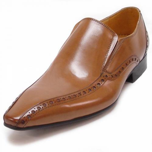 Encore By Fiesso Brown Leather Loafer Shoes FI3126