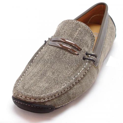 Encore By Fiesso Grey Suede Loafer Shoes With Bracelet FI3127