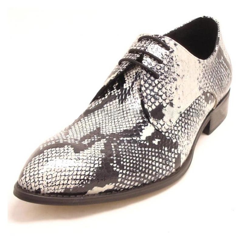 Encore By Fiesso Black / White Snake Print Leather Shoes FI3170 - $129. ...