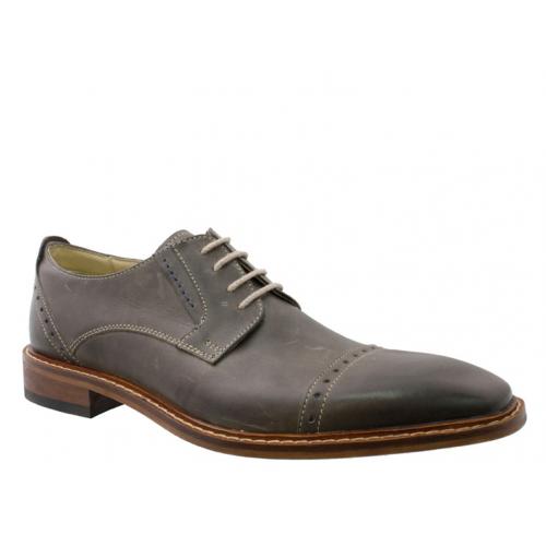 Giorgio Brutini "Razore" Gray Genuine Leather Shoes 24932