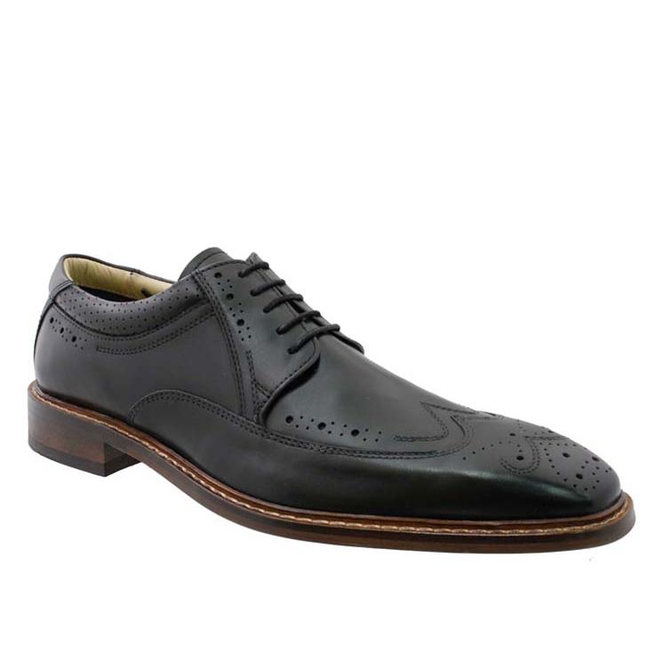 Giorgio Brutini Risque Black Wingtip Genuine Leather Shoes 24934 - $94. ...