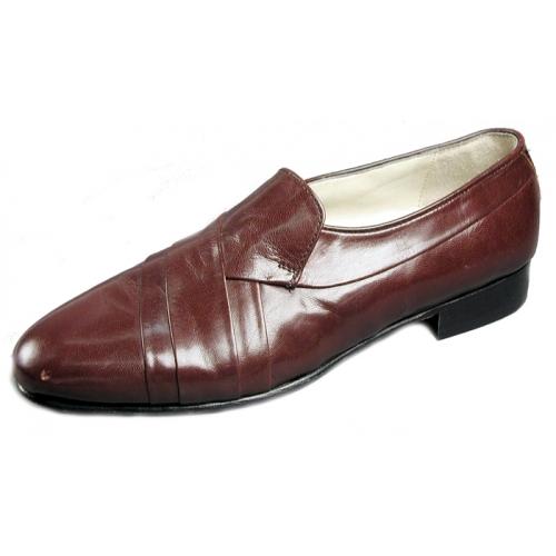 Giorgio Brutini "Pierce" Wine Genuine Leather Loafer Shoes 24438
