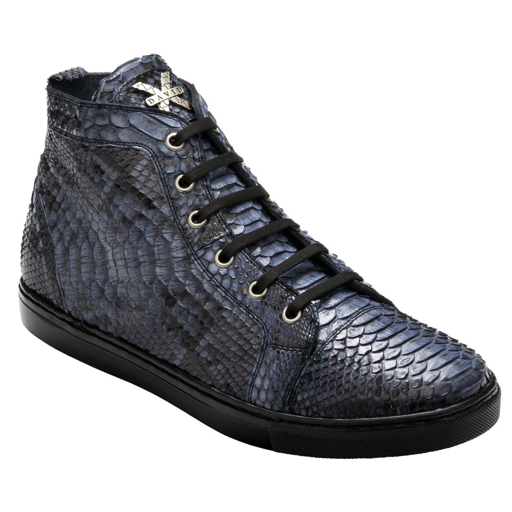 David X Mezzo Electric Blue Python Shoes - $279.90 :: Menswear - UpscaleMenswear.com