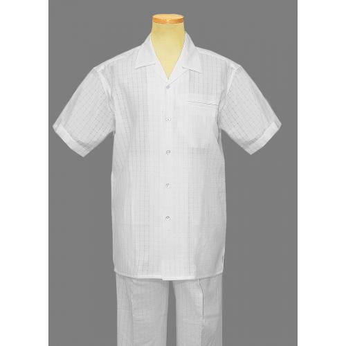 Tony Blake White Short Sleeve 2pc Outfit SS341