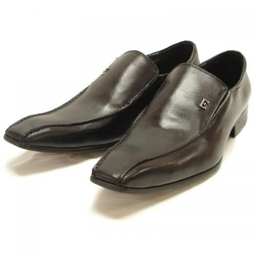 Encore By Fiesso Black Genuine Leather Loafer Shoes FI6609