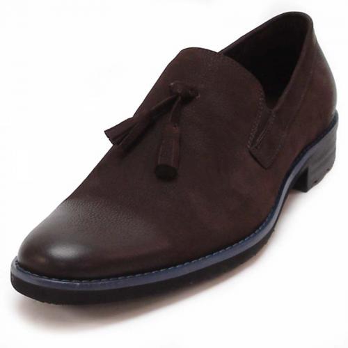 Encore By Fiesso Brown Genuine Leather Loafer Shoes FI6692