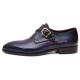 Paul Parkman DW754T Purple Genuine Calfskin Leather Single Monkstrap Shoes