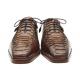 Paul Parkman ''94DE14'' Brown Genuine Python / Calfskin Bicycle Toe Oxford Shoes.