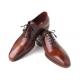 Paul Parkman 019 Brown Genuine Italian Calfskin Plain Toe Oxford Shoes