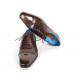 Paul Parkman 024 Brown Genuine Italian Calfskin Captoe Oxford Hand-Painted Shoes