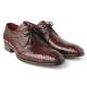 Paul Parkman 55W77 Brown Genuine Crocodile Derby Shoes