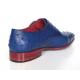 Paul Parkman 37U33 Blue Genuine Ostrich Double Monkstraps Shoes