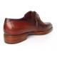 Paul Parkman 322A7 Brown Genuine Leather Welted Square Toe Derby Shoes