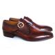 Paul Parkman 011B44 Brown & Camel Genuine Calfskin Monkstrap Dress Shoes