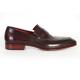 Paul Parkman 093 Purple & Black Genuine Leather Loafer Shoes