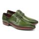 Paul Parkman 022 Green Genuine Leather Ghillie Lacing Shoes