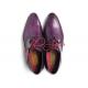 Paul Parkman ''022-PURP'' Purple Genuine Leather Ghillie Lacing Shoes.