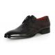 Paul Parkman 054F Black Genuine Leather Derby Shoes