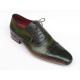 Paul Parkman 5032 Green / Yellow Genuine Leather Oxfords Shoes