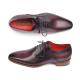 Paul Parkman 019 Purple Genuine Italian Calfskin Plain Toe Oxford Shoes