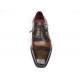 Paul Parkman 024 Camel / Olive Genuine Italian Calfskin Captoe Oxford Hand-Painted Shoes