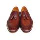 Paul Parkman 049 Brown Genuine Leather Tassel Loafer Shoes
