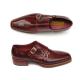 Paul Parkman 061 Burgundy Genuine Leather Double Monkstrap Shoes